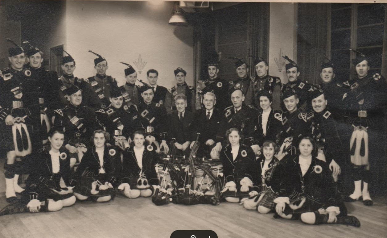 City of Bradford Pipe Band in the 1950s